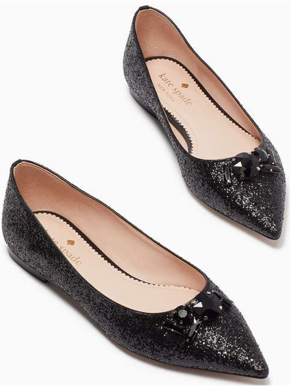 ♠️ Kate Spade Black Glitz Flats 9.5 ♠️